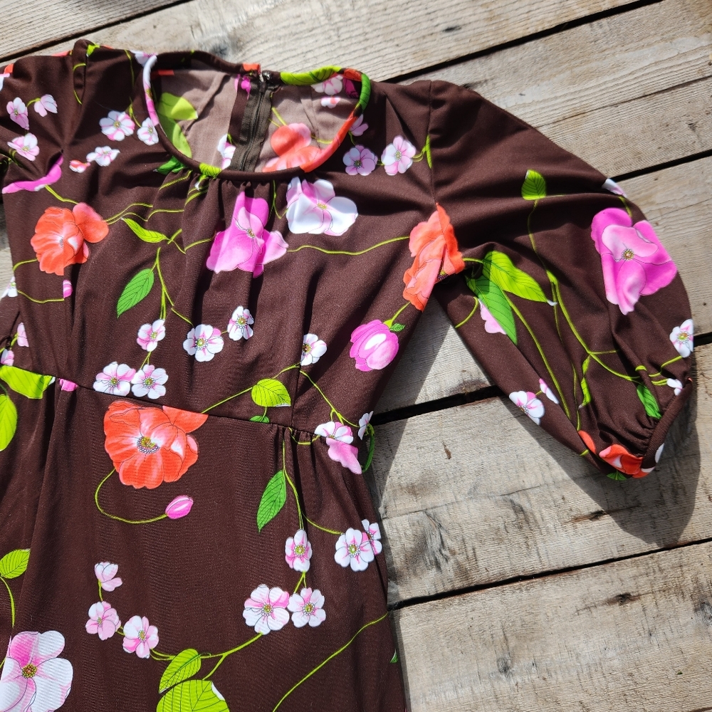Vintage Floral Maxi Dress